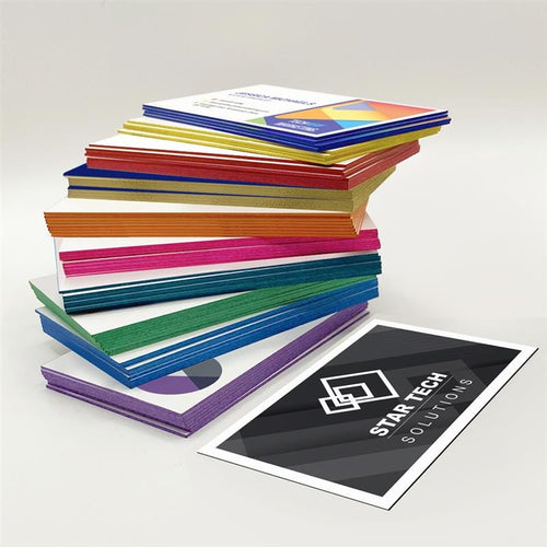 Painted edge business cards