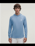 Verified Guys approved performance hooded tee — badge logo left chest